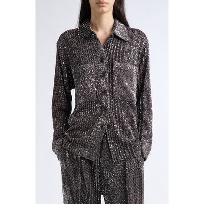 Missoni Missoni Sequin Long Sleeve Button Front Shirt
