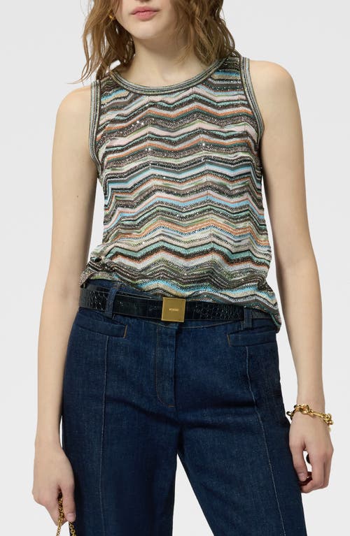 Missoni Missoni Sequin Metallic Jacquard Sleeveless Sweater