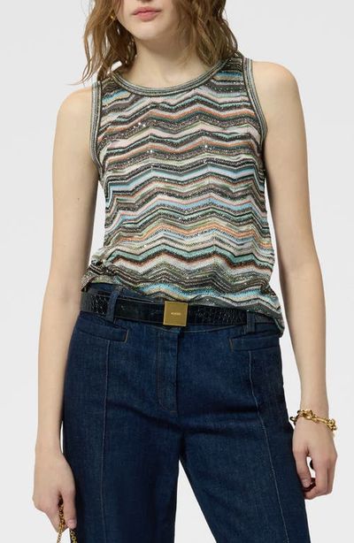 Missoni Missoni Sequin Metallic Jacquard Sleeveless Sweater