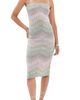 Missoni Missoni Sequin Midi Dress Multicolor Green/Pink/Orange - 1