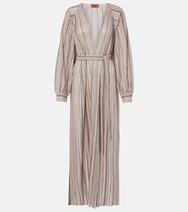 Missoni Missoni Striped lamÃ© wrap cardigan