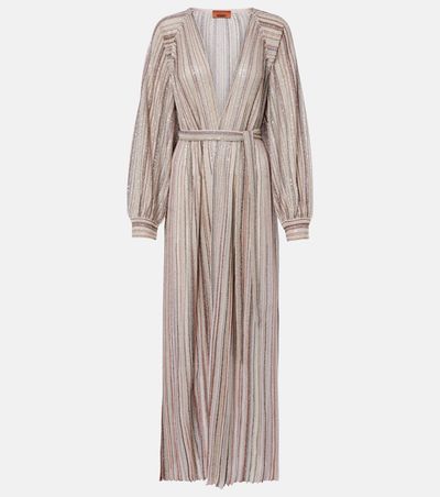 Missoni Missoni Striped lamÃ© wrap cardigan
