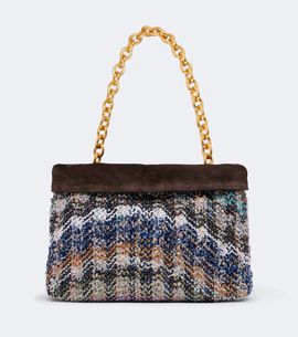Missoni Missoni Suede-lined knitted shoulder bag