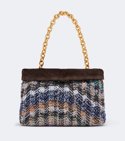 Missoni Missoni Suede-lined knitted shoulder bag