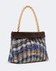 Missoni Missoni Suede-lined knitted shoulder bag - 4