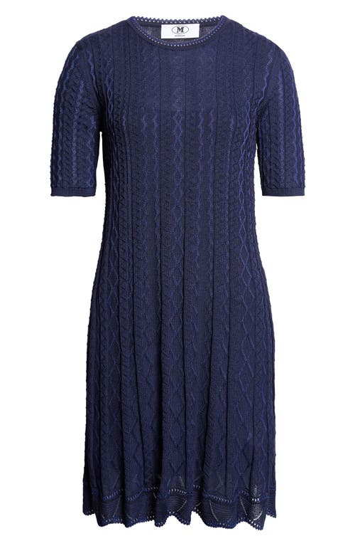 Missoni Missoni Tonal Zigzag Short Sleeve Pleated Sweater Dress