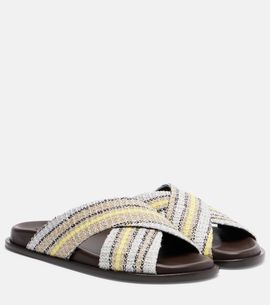 Missoni Missoni Viola striped lamÃ© sandals