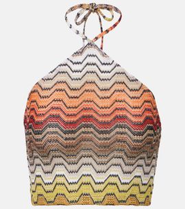 Missoni Missoni Wave halterneck lamÃ© top