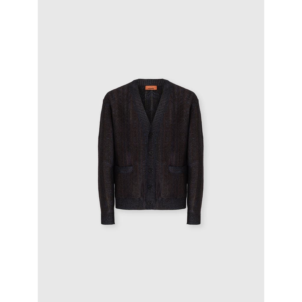 Missoni Missoni Wool And Viscose-blend Cardigan With Greek Key Motif