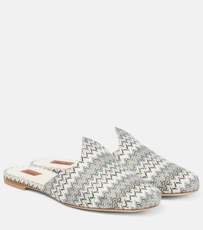 Missoni Missoni Zig Zag canvas mules