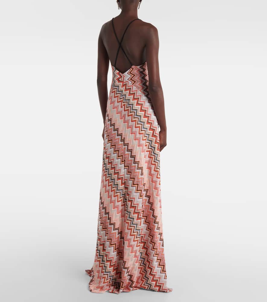 chinese dress ladies Missoni Zigzag knit maxi dress – Luisa World