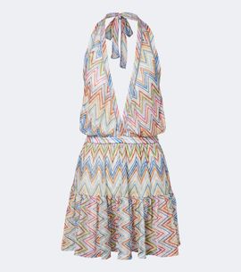 Missoni Missoni Zigzag halterneck minidress