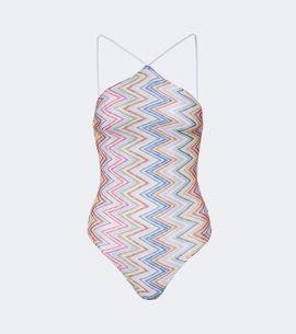 Missoni Missoni ZigZag halterneck swimsuit