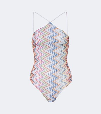 Missoni Missoni ZigZag halterneck swimsuit
