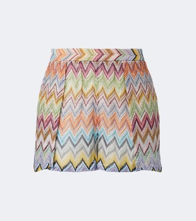 Missoni Missoni Zigzag lamé shorts