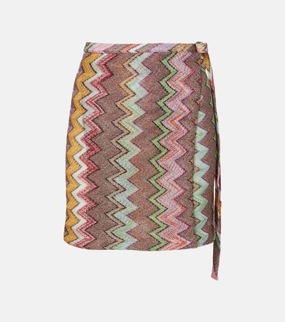 Missoni Missoni Zigzag lamé wrap skirt