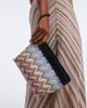 Missoni Missoni Zigzag leather-trimmed lamé pouch - 2