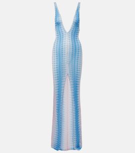Missoni Missoni Zigzag ombré lamé maxi dress