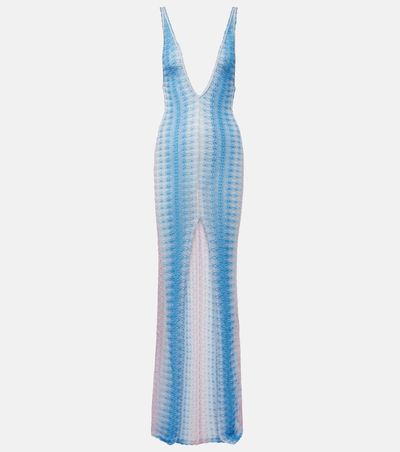 Missoni Missoni Zigzag ombré lamé maxi dress