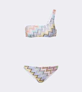Missoni Missoni Zigzag one-shoulder lamÃ© bikini