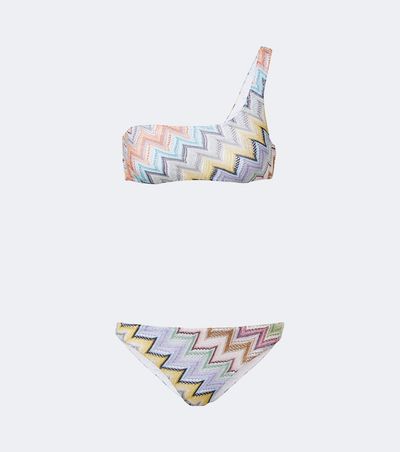 Missoni Missoni Zigzag one-shoulder lamÃ© bikini