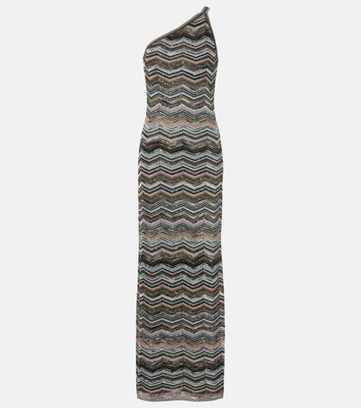 Missoni Missoni Zigzag one-shoulder lamÃ© maxi dress