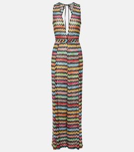 Missoni Missoni Zigzag open-back lamé jumpsuit