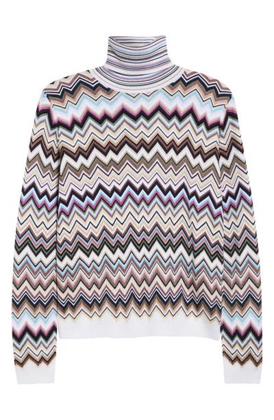 Missoni Missoni Zigzag Stripe Turtleneck Sweater