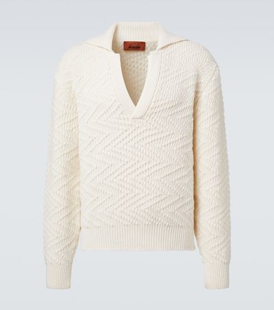 Missoni Missoni Zigzag wool-blend polo sweater