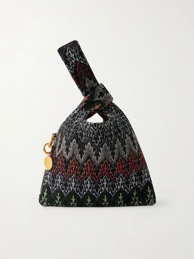 MISSONI Striped Lurex shoulder bag