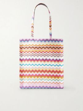 MISSONI Striped Lurex tote