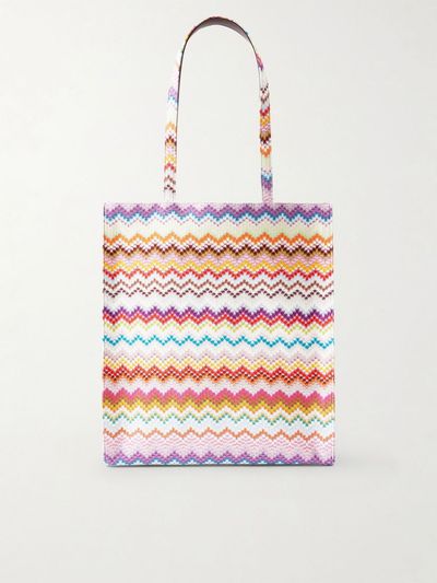 MISSONI Striped Lurex tote