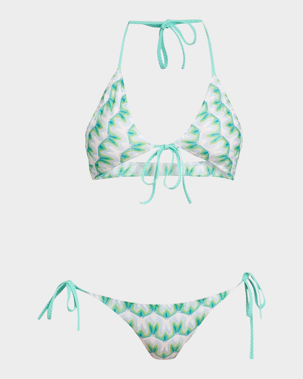 Missoni Tie-Front Knit Bikini