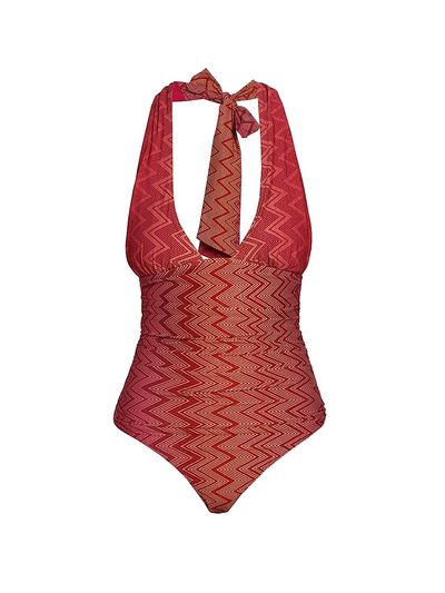 Missoni Women's Chevron Halterneck One-Piece Swimsuit