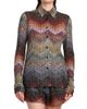 Missoni Women's Meander-Chevron Wefted-Loom Button-Front Shirt - 3