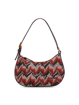 Missoni Women's Mini Chevron Raschel & Leather Hobo Bag