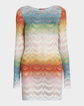 Missoni Zig Zag Knit Mini Dress Coverup