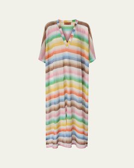 zig zag beach dress Melissa Odabash Patterned Maxi Dress