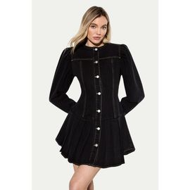 MissPap MissPap Premium Denim Balloon Sleeve Dress