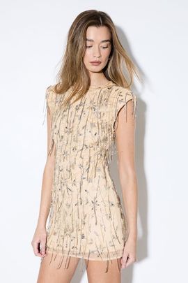 MissPap MissPap Premium Embellished Beaded Mini Dress