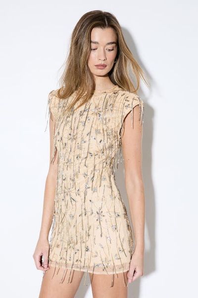 MissPap MissPap Premium Embellished Beaded Mini Dress