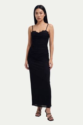 MissPap MissPap Premium Tulle Lace Trim Maxi Dress