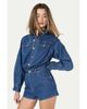 MissPap MissPap Structured Shoulder Denim Playsuit - 1