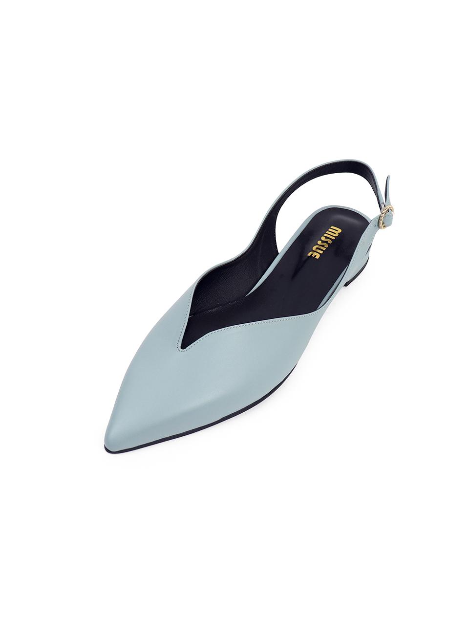 MISSUE Pointed Toe Slingback Sky Blue