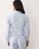 Missyempire Missy Empire balloon sleeve fitted shirt in blue pinstripe - part of a set - 3