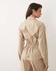 Missyempire Missy Empire cinch back detail fitted shirt in tan pinstripe - part of a set-Neutral - 3
