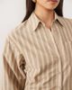 Missyempire Missy Empire cinch back detail fitted shirt in tan pinstripe - part of a set-Neutral - 4