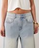 Missyempire Missy Empire cotton barrel leg jeans in light blue wash - 4