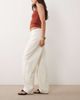 Missyempire Missy Empire cotton barrel leg jeans in off white - 2