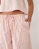 Missyempire Missy Empire cotton blend elastic waist wide leg pants in pink stripes - part of a set - 3